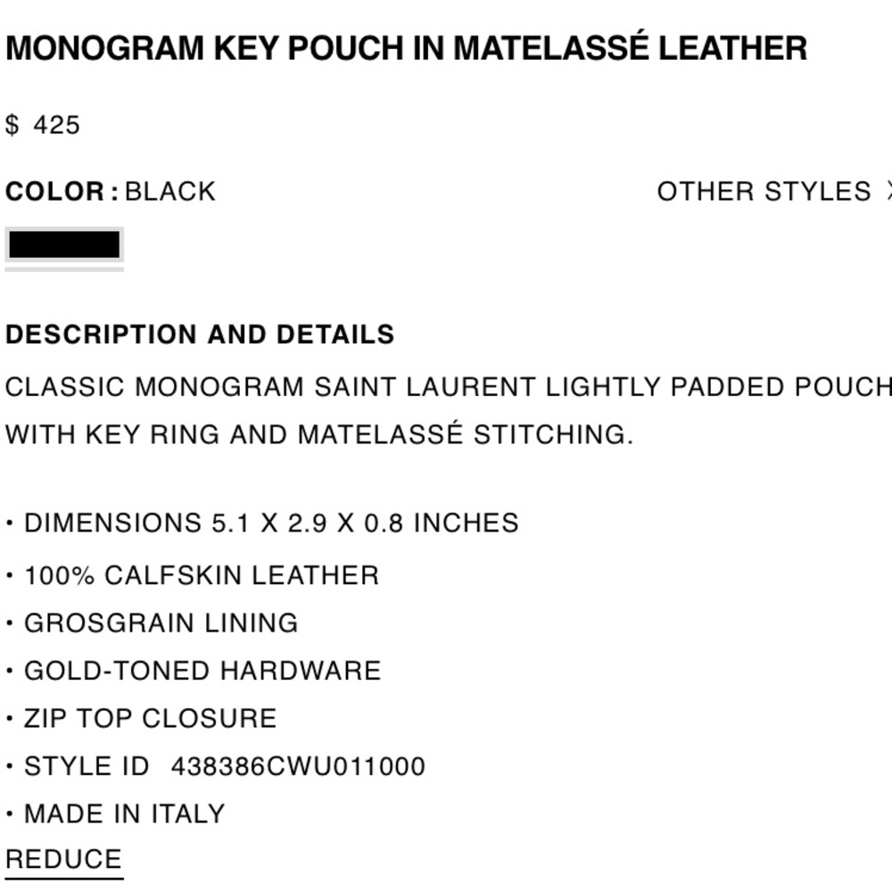 ❌SOLD❌YSL Monogram Key Pouch - Picture 3 of 3